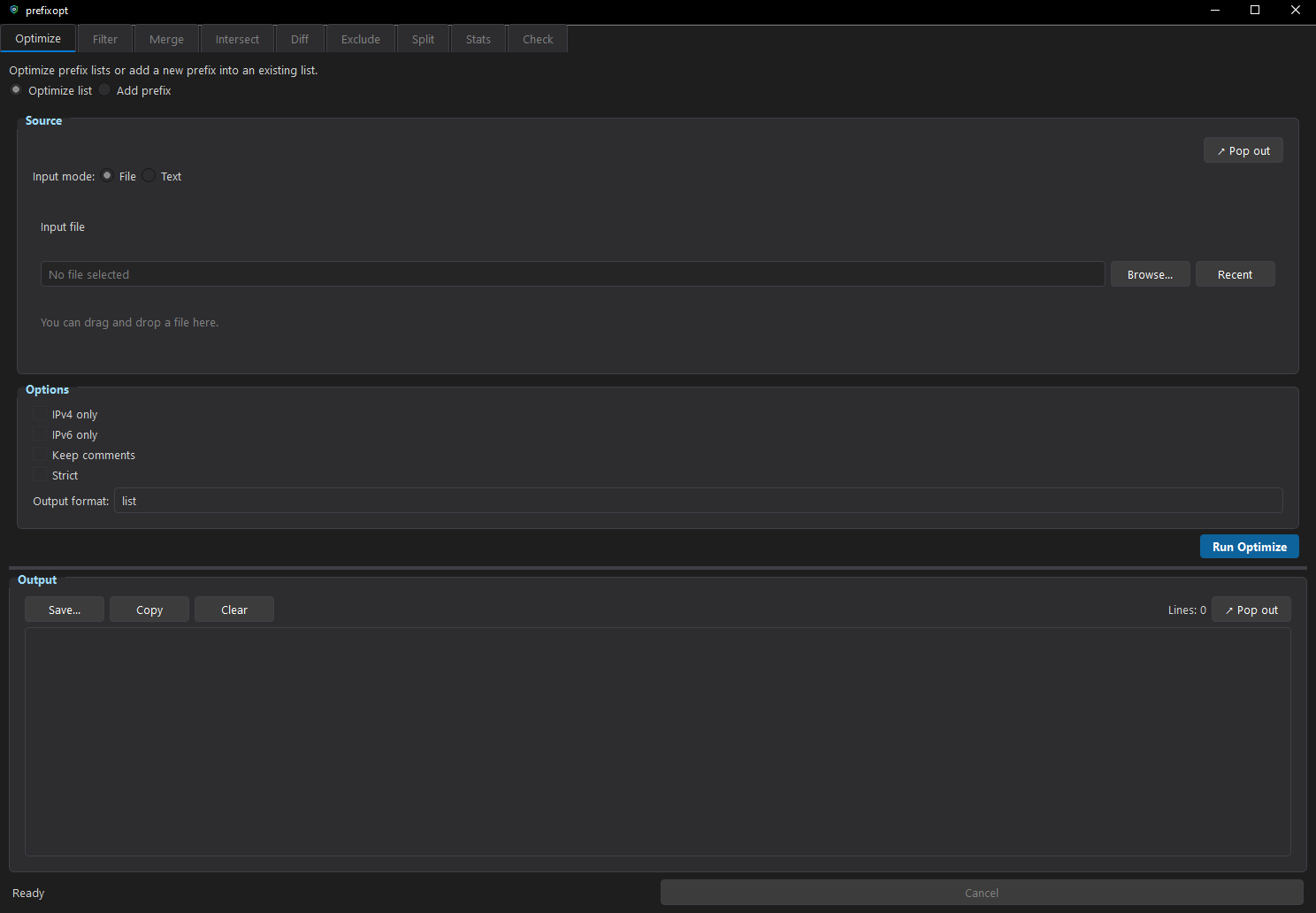 prefixopt using